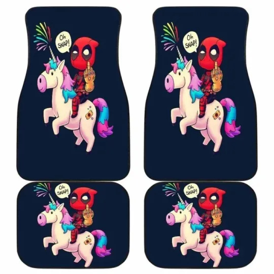 Discover Deadpool Unicorn Chibi Funny Car Floor Mats For Fans Car Accessories