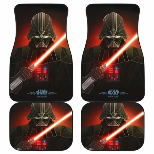 Darth Vader Star Wars In Red Theme Car Floor Mats Universal Fit Car Accessories