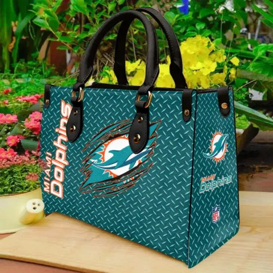 Discover Teal Leather Tote Handbag Women Large Satchel Shoulder Bag Gift