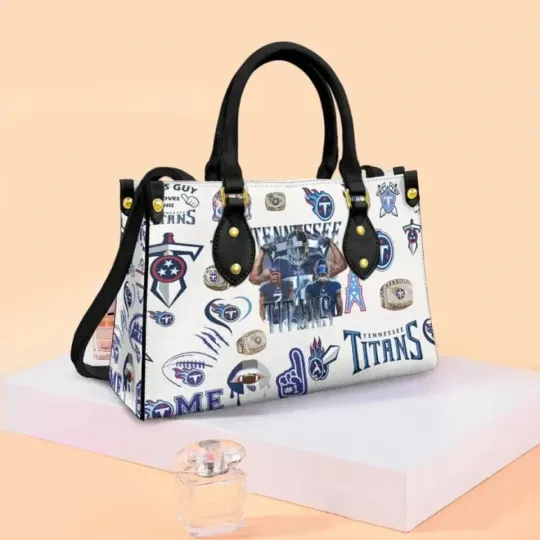 Discover Women's Leather Satchel Tote Handbag Football Fan Print Top Handle Crossbody
