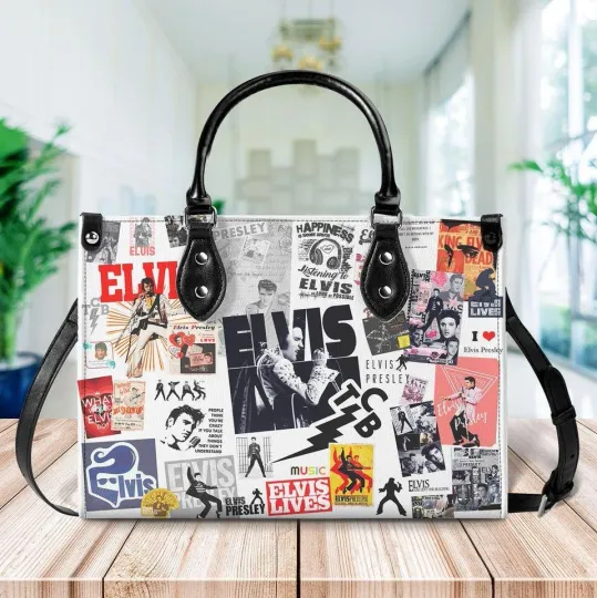 Discover Elvis Music Women Leather Handbag, Presley Lover Handbag
