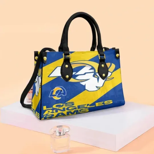 Discover Blue Yellow Graphic Leather Bag