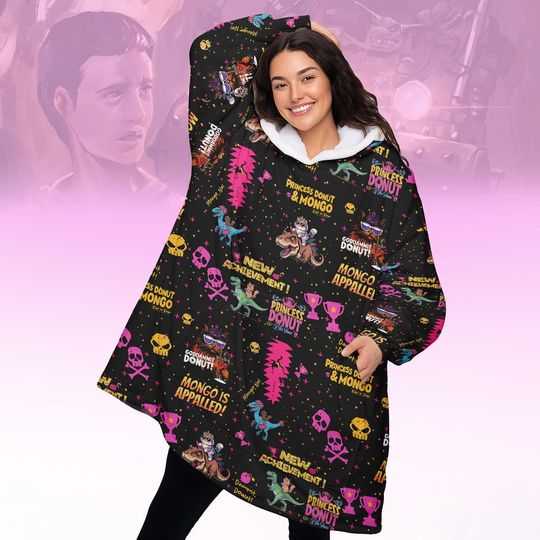 Princess Donut and Mongo Blanket Hoodie, Dungeon Crawler Carl Hoodie for Women, Fantasy Bookish Pullover Hoodie