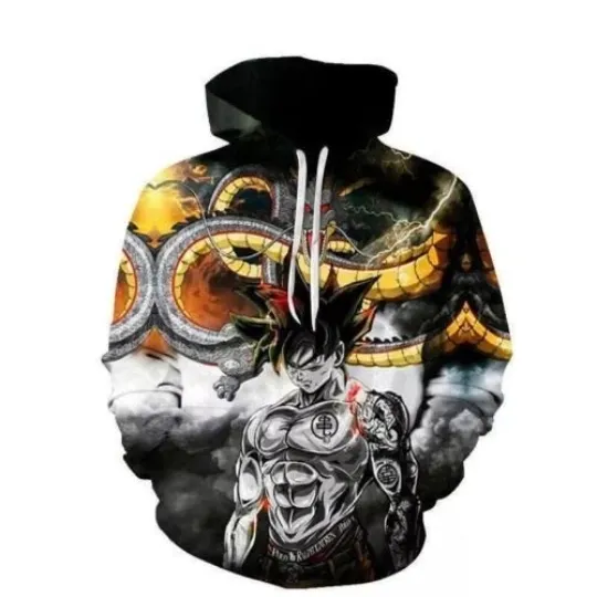 Hot Anime Dragon Hooded Goku 3D Print Hoodie
