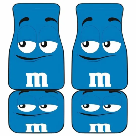 Discover M&M Blue Chocolate Car Floor Mats Universal Fit