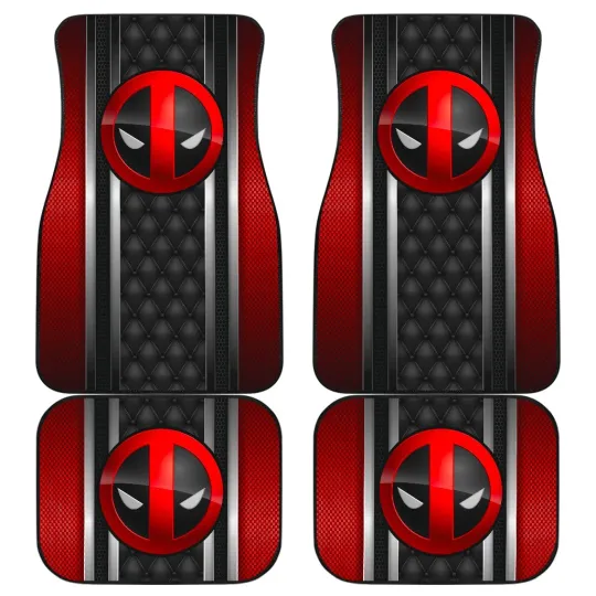 Discover Deadpool Car Floor Mats Glossy Style Car Accessories