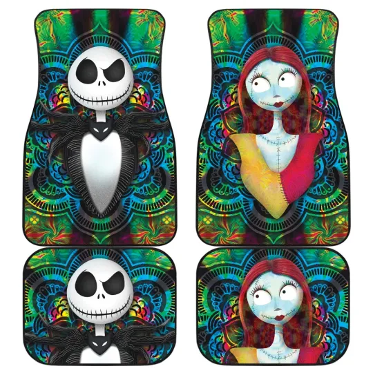Discover Jack Skellington Sally Car Floor Mats Colorful Car Accessories