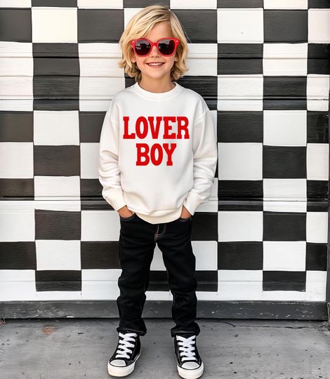 Discover Valentine Day Sweatshirt Toddler Boy Valentine Sweater Lover Boy Toddler Shirt Funny Valentines Shirt Toddler Boy Kid Valentine Sweatshirt