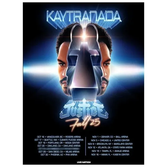 Discover Kaytranada Justice Fall 2025 Tour Concert Poster