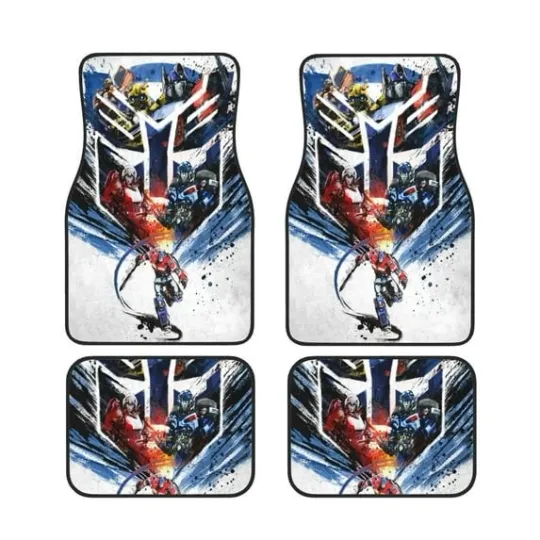 Transformers Print Car Floor Mat, Transformers Floor Protector Mats Front Rear