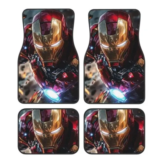 Iron Man Car Floor Mats, Iron Man Floor Mats Front Rear Gift