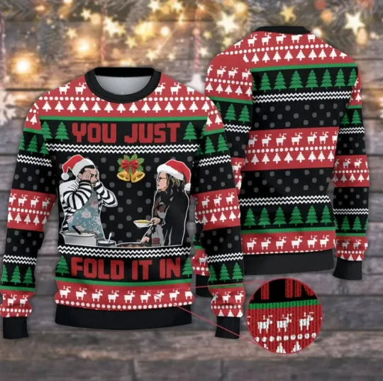 David Rose Christmas Ugly Sweater, You Just Fold It In Schitts Creek 3D All Over