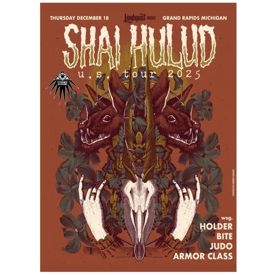 Discover Shai Hulud US Tour 2025 December 18 Grand Rapids Michigan Concert Poster