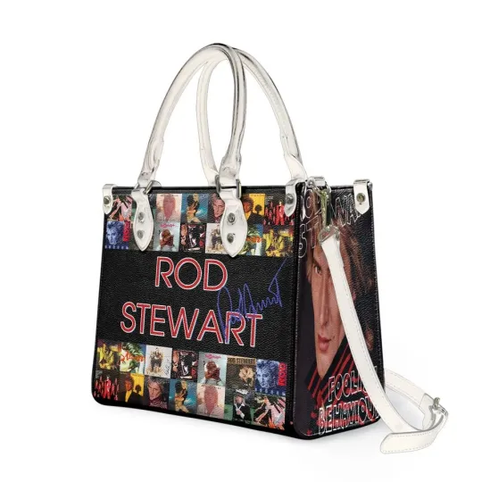 Rod Stewart Leather Handbag, Classic Rock Music Tote Bag, Vintage Fan Gift