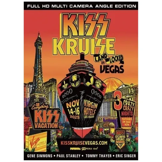 Discover KISS Kruise Land Locked in Vegas November 14–16, 2025 Concert Poster
