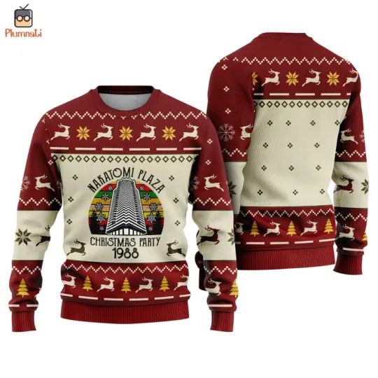 Discover Die Hard Ugly Christmas Sweater, Nakatomi Plaza Christmas Party 1988 Sweatshirt