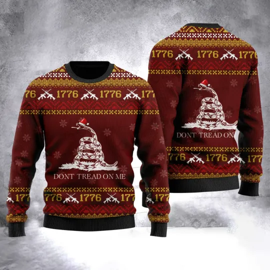 Discover Dont Tread On Me All Over Printed Ugly Christmas 3D Sweater