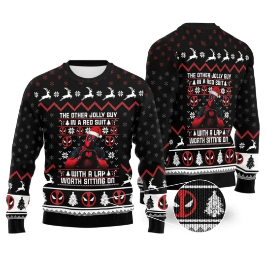 Deadpool Ugly Wool Christmas Sweatshirt, Deadpool Christmas Sweater Deadpool Ave