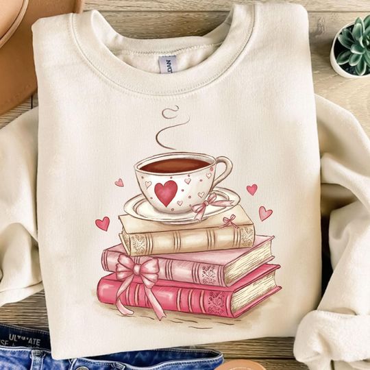 Discover Books And Coffee Valentine Png, All Booked for Valentines Png, Valentine Png, Happy Valentine's Day Shirt, Book Lover Png, Valentine Gifts