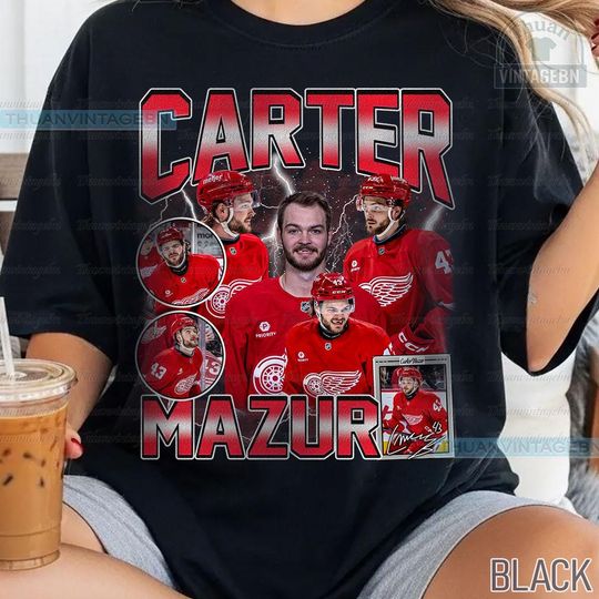 Discover Vintage Carter Mazur shirt, Carter Mazur Tee, Comfort colors Carter Mazur Tee, Bootleg Rap tee, Detroit Youth Hockey Tee