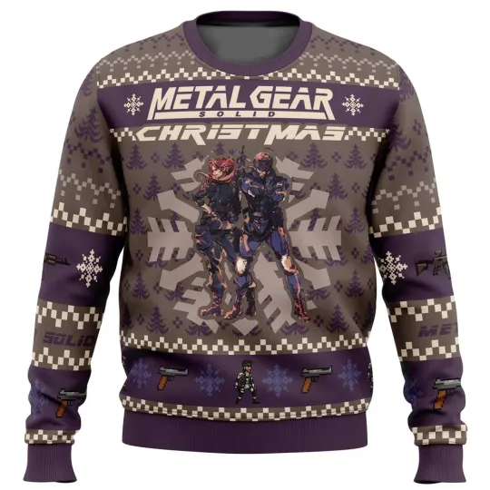 Christmas Metal Gear Solid Ugly Christmas Sweater Unisex All Sizes