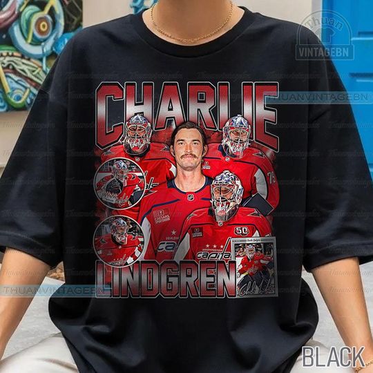 Discover Vintage Charlie Lindgren shirt, Charlie Lindgren Tee, Comfort colors Charlie Lindgren Tee, Bootleg Rap tee, Washington Youth Hockey Tee