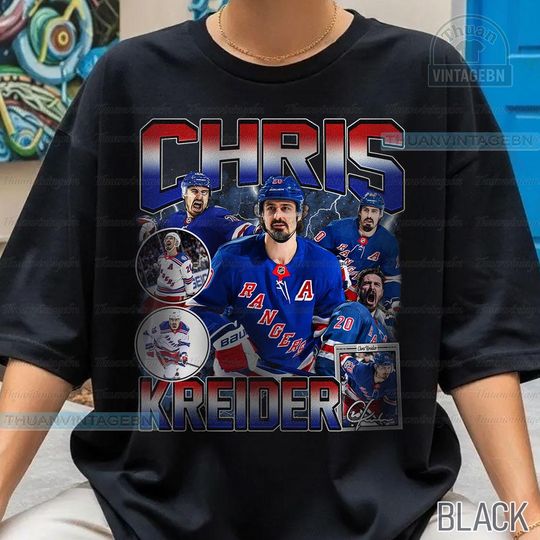 Discover Vintage Chris Kreider shirt, Chris Kreider Tee, Comfort colors Chris Kreider Tee, Bootleg Rap tee, New York Youth Hockey Tee