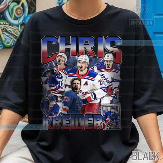 Discover Vintage Chris Kreider 2 shirt, Chris Kreider Tee, Comfort colors Chris Kreider Tee, Bootleg Rap tee, New York Youth Hockey Tee