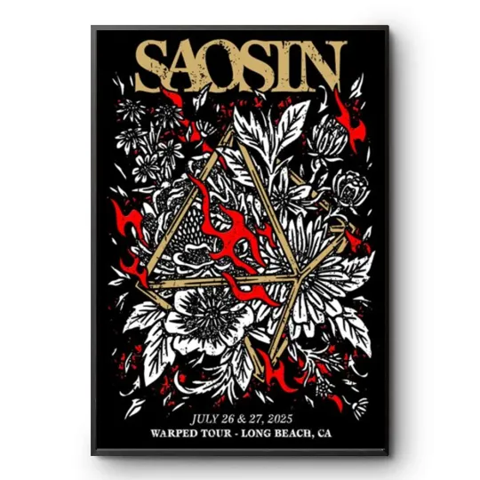 Discover Saosin Warped Tour Long Beach CA Poster July 26-27, 2025 Premium Matte Vertical Poster
