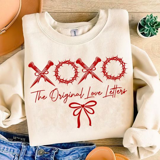 Discover XOXO the original love letters png, Christian Valentines Png, Valentine Day Png, Valentine Bow Png, Christian Shirt, Jesus Valentine Png