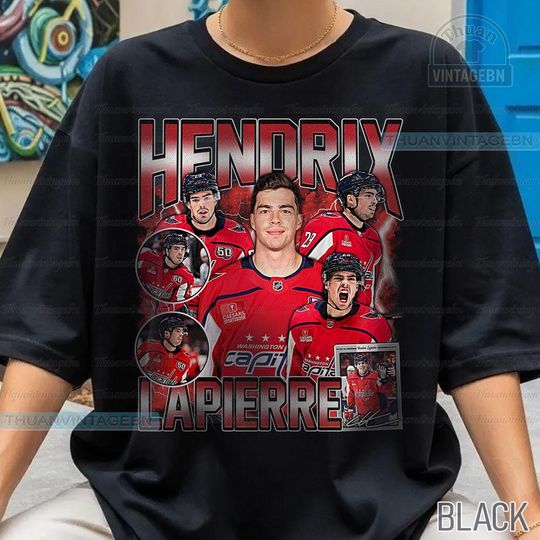 Discover Vintage Hendrix Lapierre shirt, Hendrix Lapierre Tee, Comfort colors Hendrix Lapierre Tee, Bootleg Rap tee, Washington Youth Hockey Tee