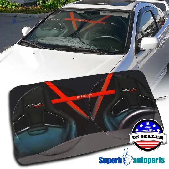 Discover 51"x28" Car SPEC-D Windshield Sunshade Window Sun Block Cover Screen Foldable