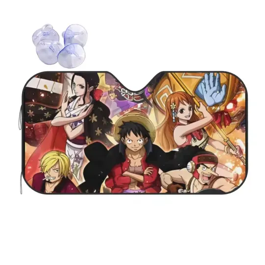 Discover One Piece Pirate Flag Funny Windshield Sunshade  Aluminium Foil Car Win