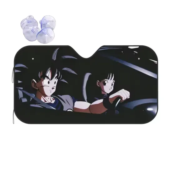 Dragon Ball Driving Goku Sunshade Windscreen Piccolo Fold-up Car Front Windshie