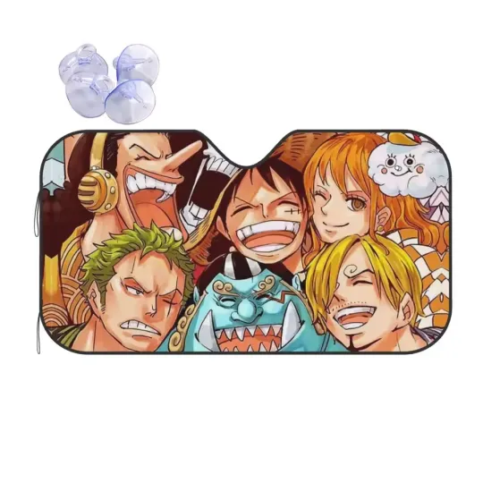 Discover One Piece Pirate Flag Funny Windshield Sunshade  Aluminium Foil Car Win