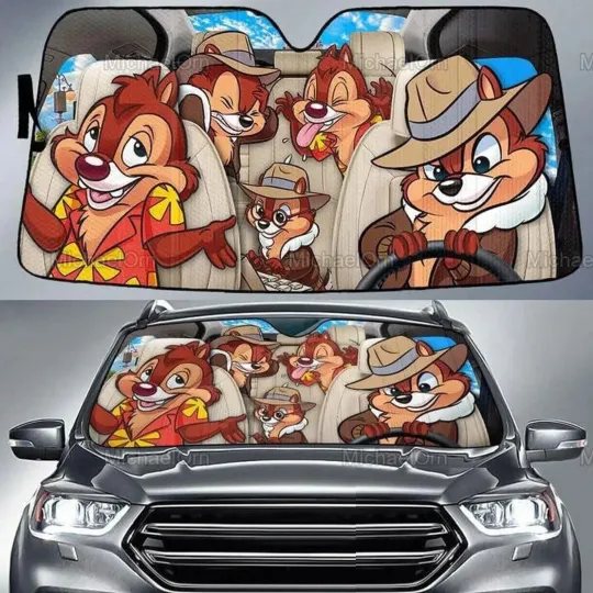 Discover Chip And Dale Car Sunshade, Chip 'n Dale Car Decor, Chip 'n Dale Auto Sunshade,