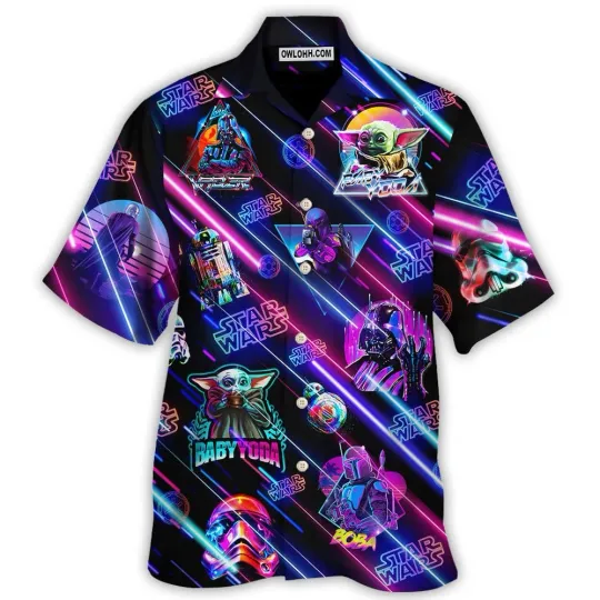 Starwars Neon All Star Summer Hawaiian Shirt