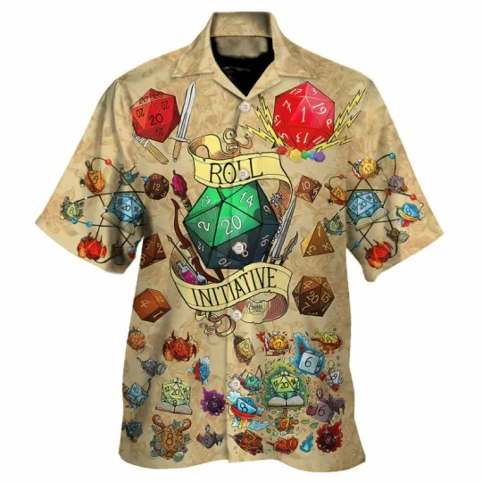 Discover Roll Initiative Dice D20 Hawaiian Shirt For Men amp Women Adult Hw4900_oo0_62