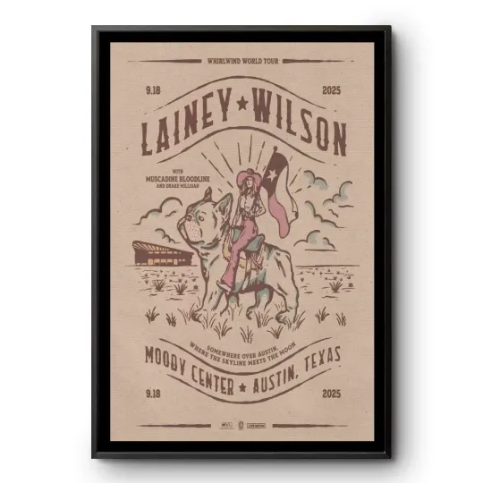 Discover Lainey Wilson in Austin, TX Tour September 18 2025 Poster