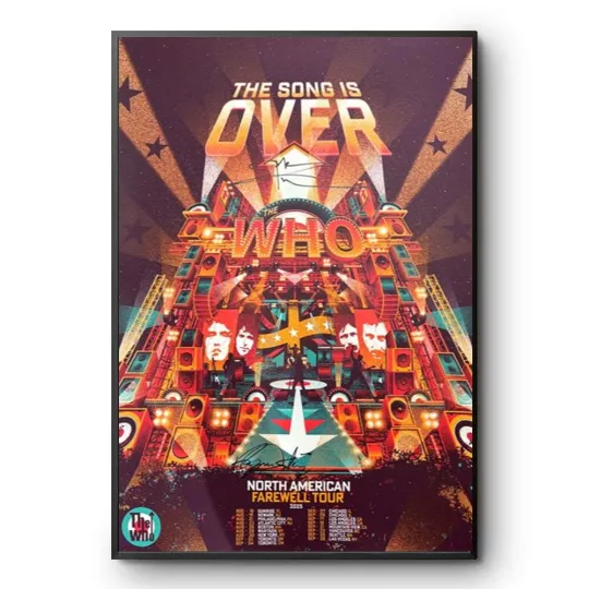 The Who North American Farewell Tour 2025 Vertical Poster