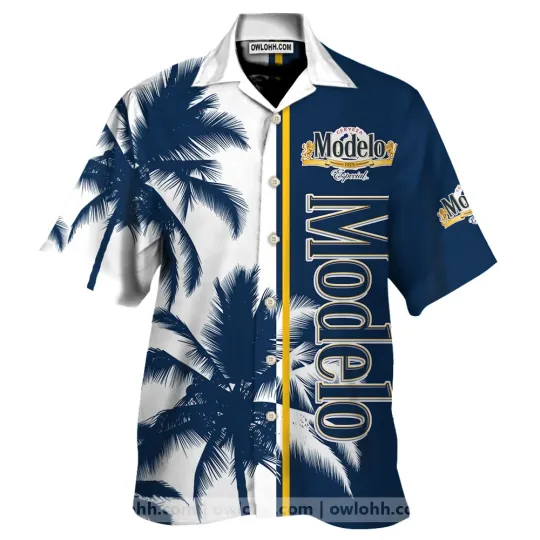 Discover Modelo Palm Tree All Over Print 3D Aloha Summer Beach Hawaiian Shirt_3ek_10