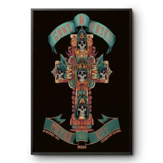 Discover Guns N' Roses in Mexico Tour November 8 2025 Poster