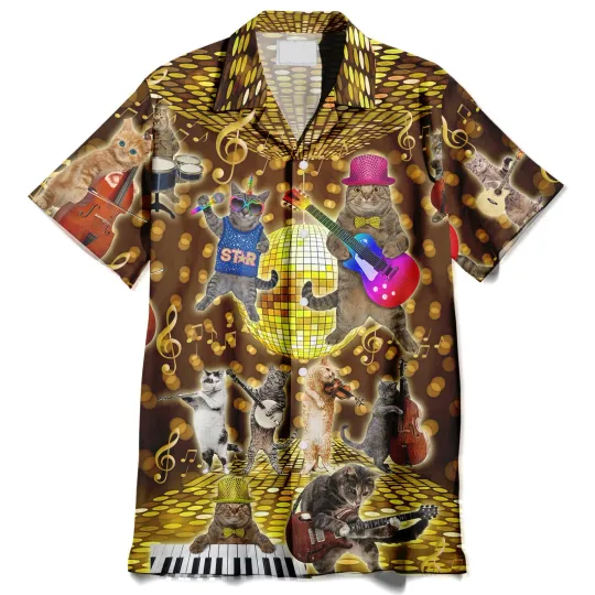 Discover Music Band Cat Team Hawaiian Aloha Shirts_zhn_62