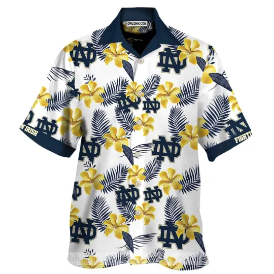 Discover ND Logo Fighting Irish Hawaiian Shirt_eei_68