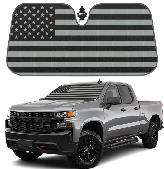 Discover New USA Flag Car Window Windshield Accordion Sun Shade For BMW