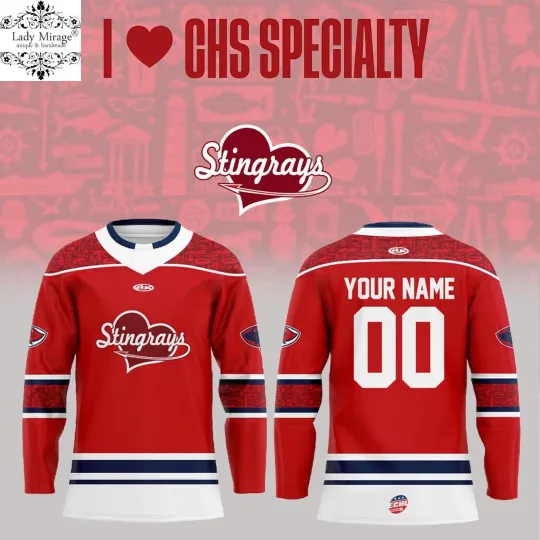 Discover Personalized South Carolina Stingrays Charleston Valentine’s Day Hockey Shirt