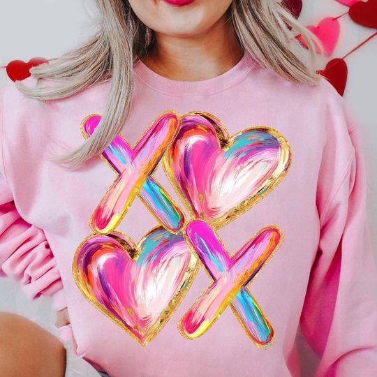 Discover Valentine Abstract Heart Sweatshirt, Valentine Design Sweatshirt, Valentine Heart Sweatshirt