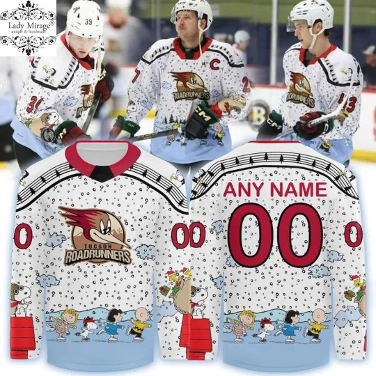 Discover Personalized Tucson Roadrunners Peanuts Night 2026 Hockey Shirt Men's Fan Gear