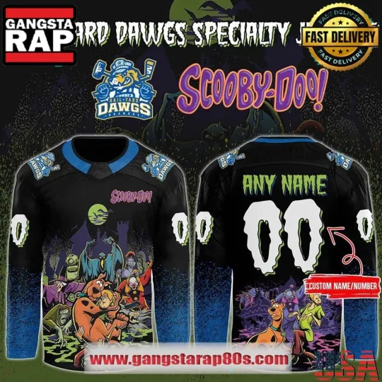 Roanoke Rail Yard Dawgs x Scooby-Doo Night 2025 Custom Hockey Jersey