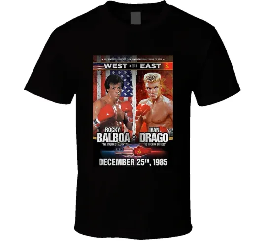 Discover Rocky Balboa vs Ivan Drago Boxing Match T-Shirt